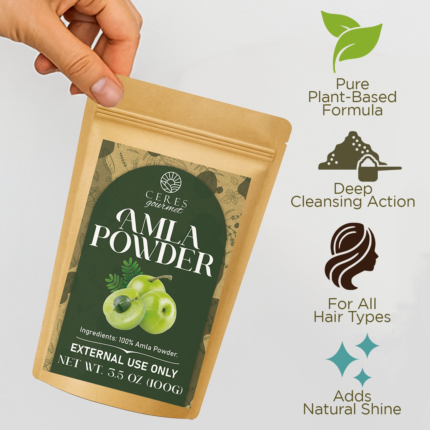 Ayurvedic Hair Powder Set – Amla, Shikakai, Brahmi, Neem | 6 Pack Natural Herbal Hair Care (21 oz)