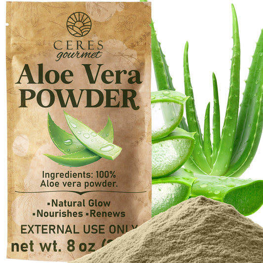 Aloe Vera Powder 8 oz – 100% Pure Aloe Leaf Powder for Skin & Hair DIY Care