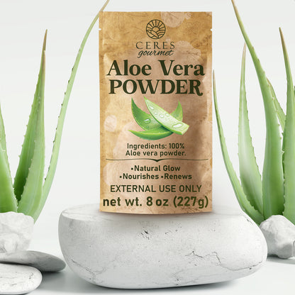 Aloe Vera Powder 8 oz – 100% Pure Aloe Leaf Powder for Skin & Hair DIY Care