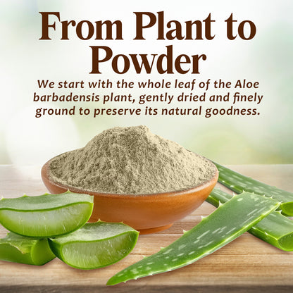 Aloe Vera Powder 8 oz – 100% Pure Aloe Leaf Powder for Skin & Hair DIY Care