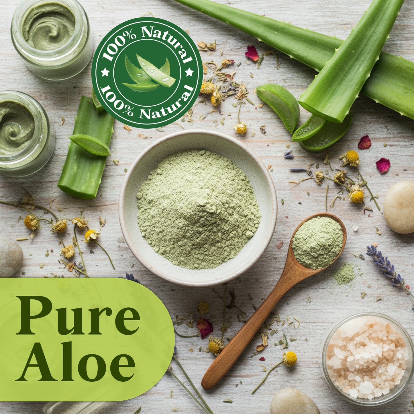 Aloe Vera Powder 8 oz – 100% Pure Aloe Leaf Powder for Skin & Hair DIY Care