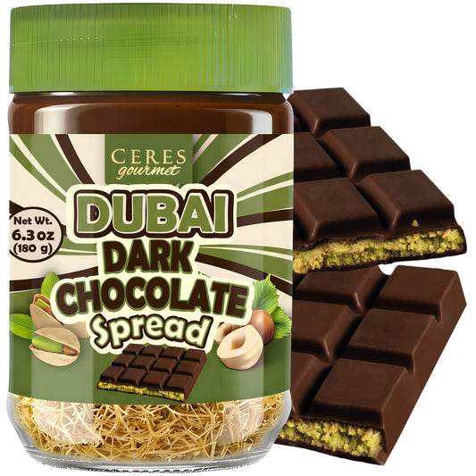 Belgian Dark Dubai Chocolate Kataifi Spread 6.35 oz