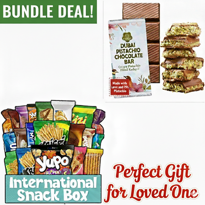 Love-Filled Dubai Chocolate Bar & Funny International Snack Box