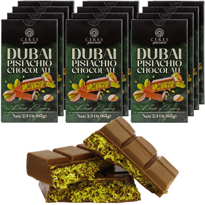Dubai Chocolate Bar  3-12-24-Pack, 2.3 oz (65g) Each