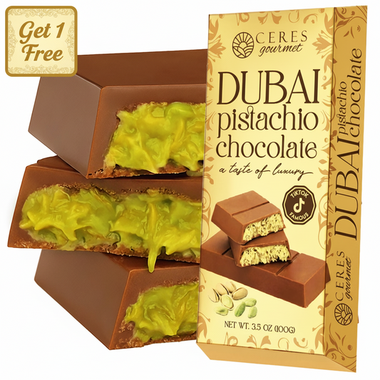 Dubai Chocolate Bar Pistachio with Milky Chocolate and Knafeh - 3.5 Oz