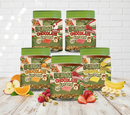 Dubai Chocolate Spread with Real Freeze-Dried Fruit Chunks – 9.7 oz