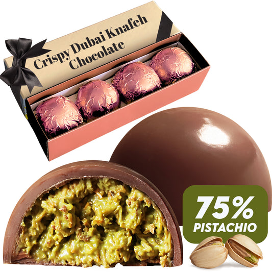 Dubai Pistachio Kunafa Chocolate Bite-Size Balls 5.6 Oz