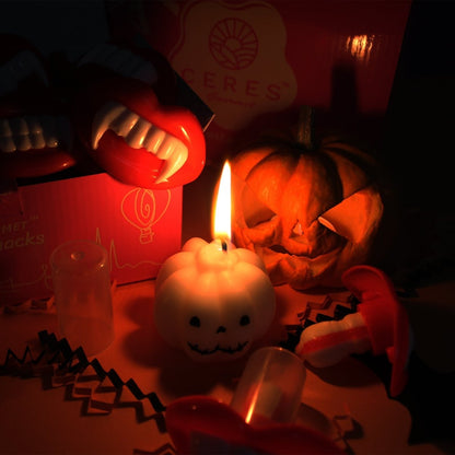 Wax Vampire Teeth Fang Candy Bulk 20 Pcs, Individually Wrapped Fake Buck Teeth Candies, Creepy Scarry Lips Vintage Retro Hard Lollipop Candy for Thanksgiving and Christmas - Ceres Gourmet