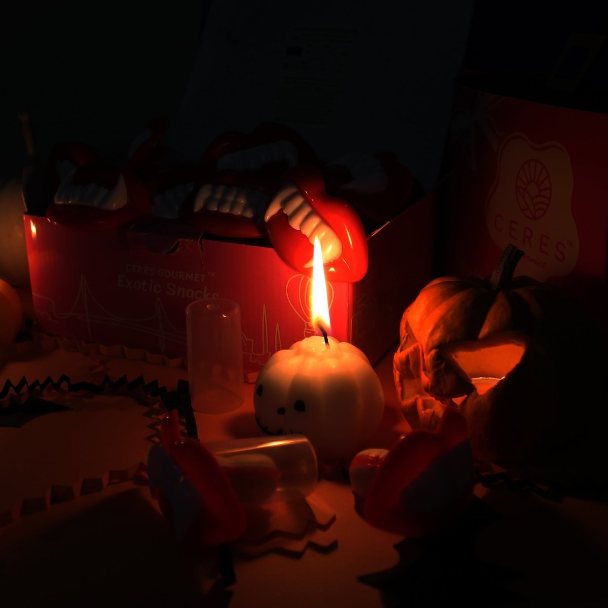 Wax Vampire Teeth Fang Candy Bulk 20 Pcs, Individually Wrapped Fake Buck Teeth Candies, Creepy Scarry Lips Vintage Retro Hard Lollipop Candy for Thanksgiving and Christmas - Ceres Gourmet