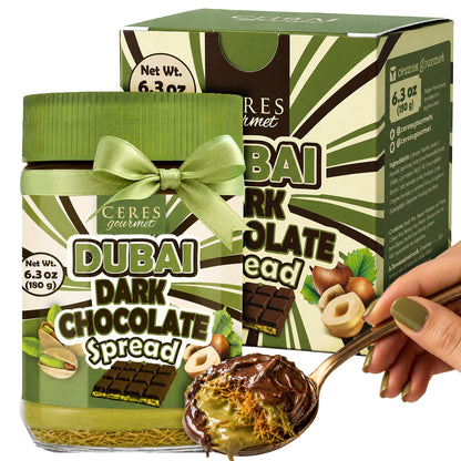 Belgian Dark Dubai Chocolate Kataifi Spread 6.35 oz