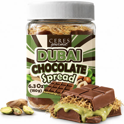 Dubai Chocolate Spread – 6.35 oz for Breakfast, Snacks, and Desserts
