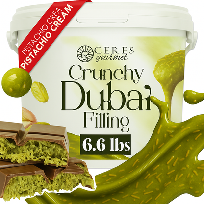 Premium Pistachio & Kataifi Filling – For Dubai Chocolate Creations – 2.2 lb and 6.6 lb