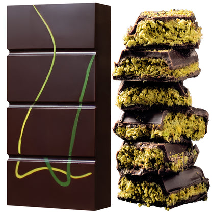 Ceres Gourmet Dubai Chocolate Bar Pistachio 3.5 Oz with Dark Chocolate Knafeh, Perfectly Portioned Packaging Dubai Chocolate, Premium Kunafa Chocolate Bars (3.5 Oz, Dark Chocolate)