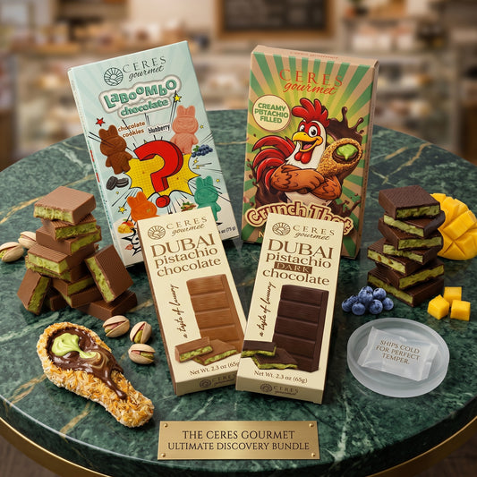 Ceres Gourmet Ultimate Dubai Chocolate Gift Set: Trio Bars & Viral Drumstick