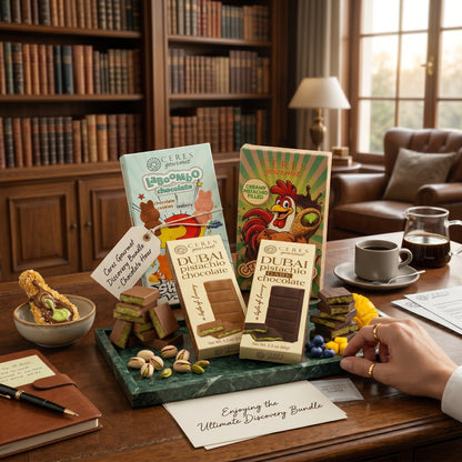 Ceres Gourmet Ultimate Dubai Chocolate Gift Set: Trio Bars & Viral Drumstick