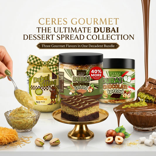 Ceres Gourmet Ultimate Dubai Dessert Spread Trio: Brownie, Marshmallow & Extra Crunchy