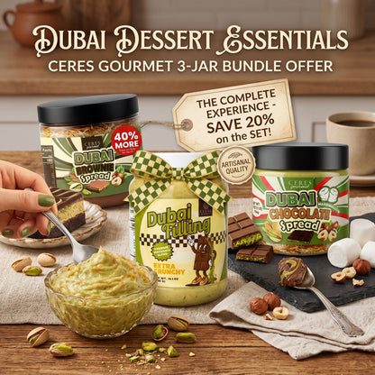 Ceres Gourmet Ultimate Dubai Dessert Spread Trio: Brownie, Marshmallow & Extra Crunchy