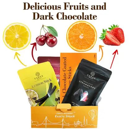 Chocolate Covered Fruits 4 Pcs - Ceres Gourmet