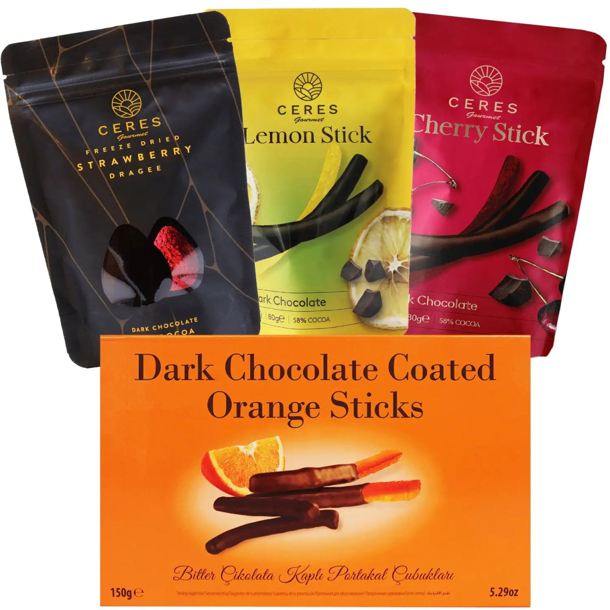 Chocolate Covered Fruits 4 Pcs - Ceres Gourmet