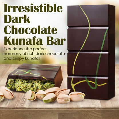 Ceres Gourmet Dubai Chocolate Bar Pistachio 3.5 Oz with Dark Chocolate Knafeh, Perfectly Portioned Packaging Dubai Chocolate, Premium Kunafa Chocolate Bars (3.5 Oz, Dark Chocolate)