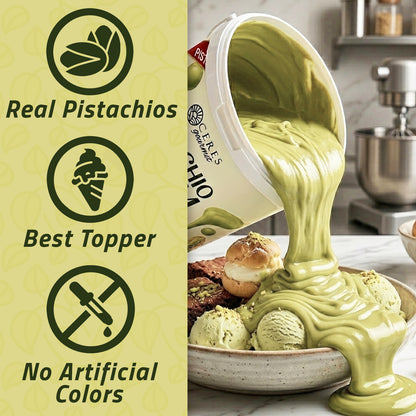 Professional Pistachio Cream for Dubai Chocolate Bars, Brownie and Pancake or Pastry, and Dessert Applications 2.2 lb / 6.6 lb / 11 lb