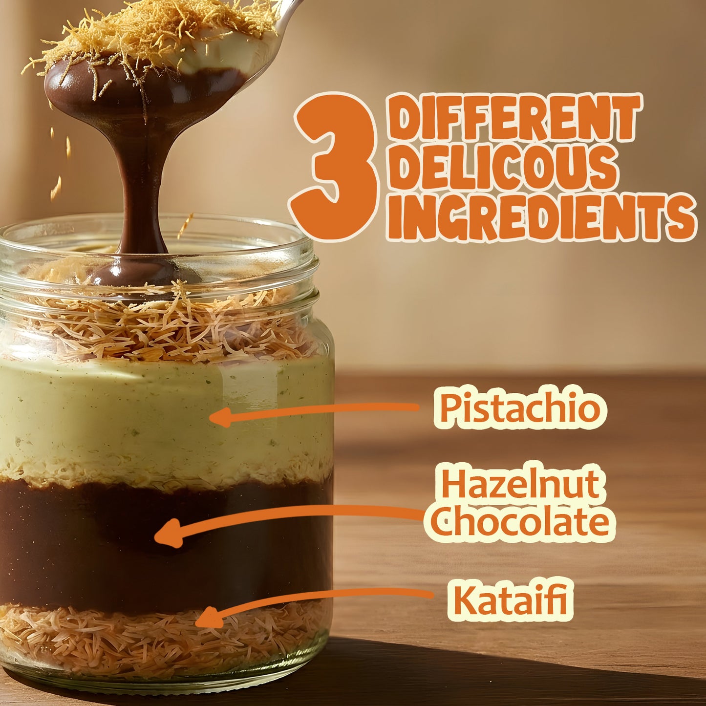 Viral Dubai Chocolate Spread: Pistachio, Hazelnut & Crunchy Kataifi (9.7 oz)