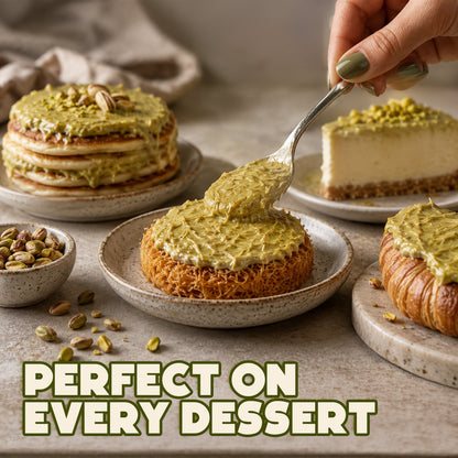Ceres Gourmet Extra Crunchy Dubai Filling: Premium Pistachio Knafeh Spread (14.1 oz)