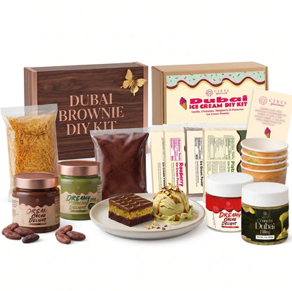 Ceres Gourmet Ultimate Dubai Dessert DIY Bundle: Brownie & Ice Cream Kits