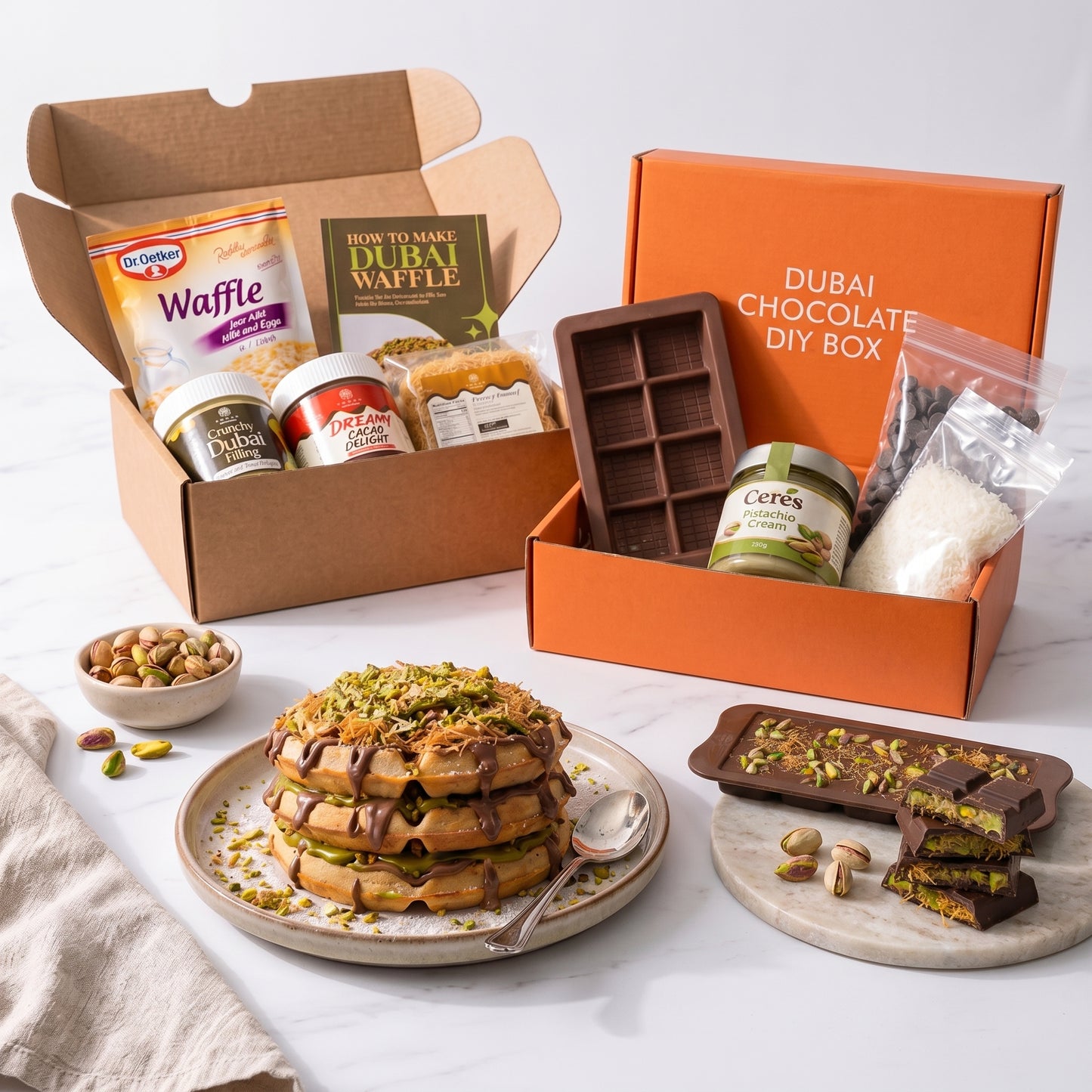 Ceres Gourmet Ultimate Dubai DIY Bundle: Waffle & Chocolate Bar Kits