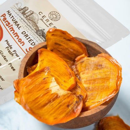 Dried Persimmon Slices 3.5 Oz, Dried Fruit Snack Packs, Healthy Snack, All Natural, No Sugar Added - Ceres Gourmet