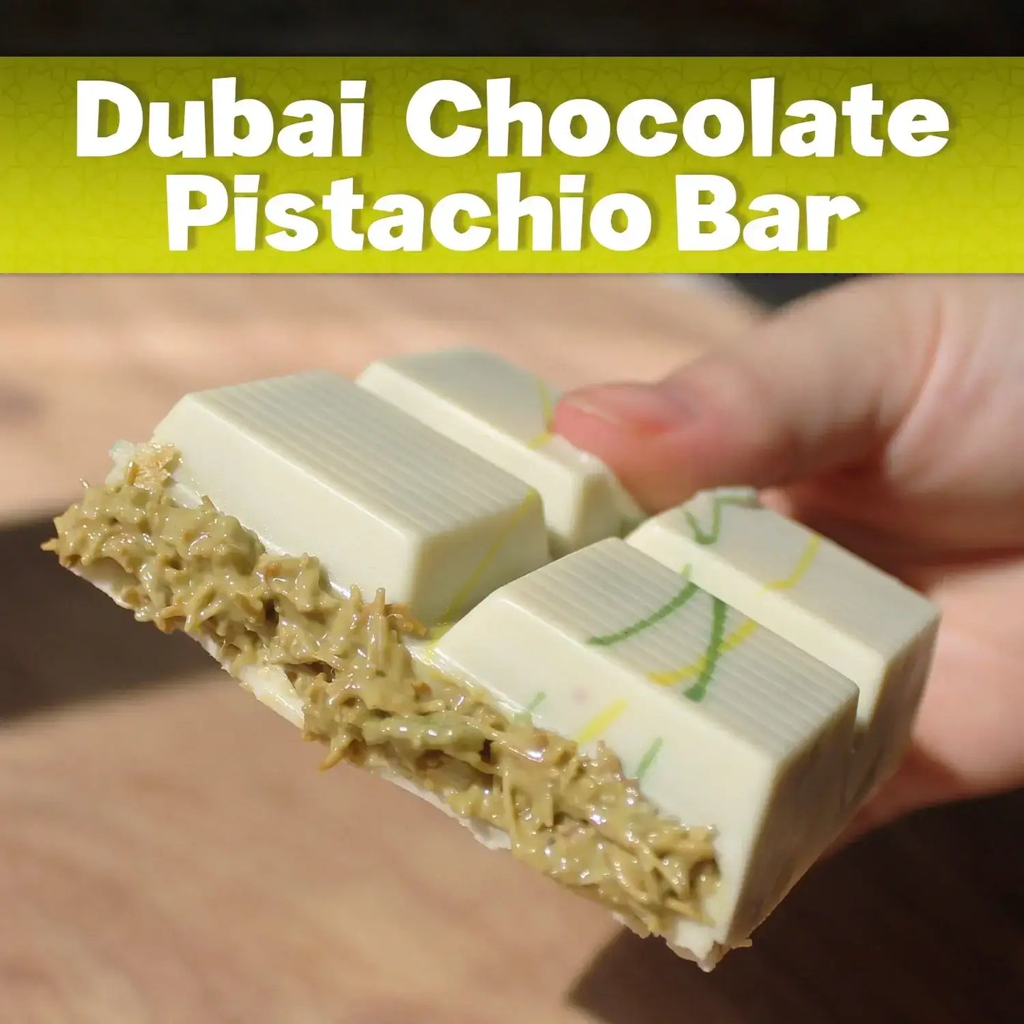 Barra de chocolate blanco Dubai de 7 oz