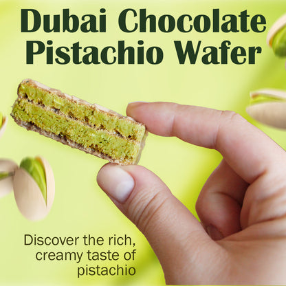 Dubai Chocolate Pistachio Wafer, 6 Pcs Crispy Knafeh Wafer in Individually Pack