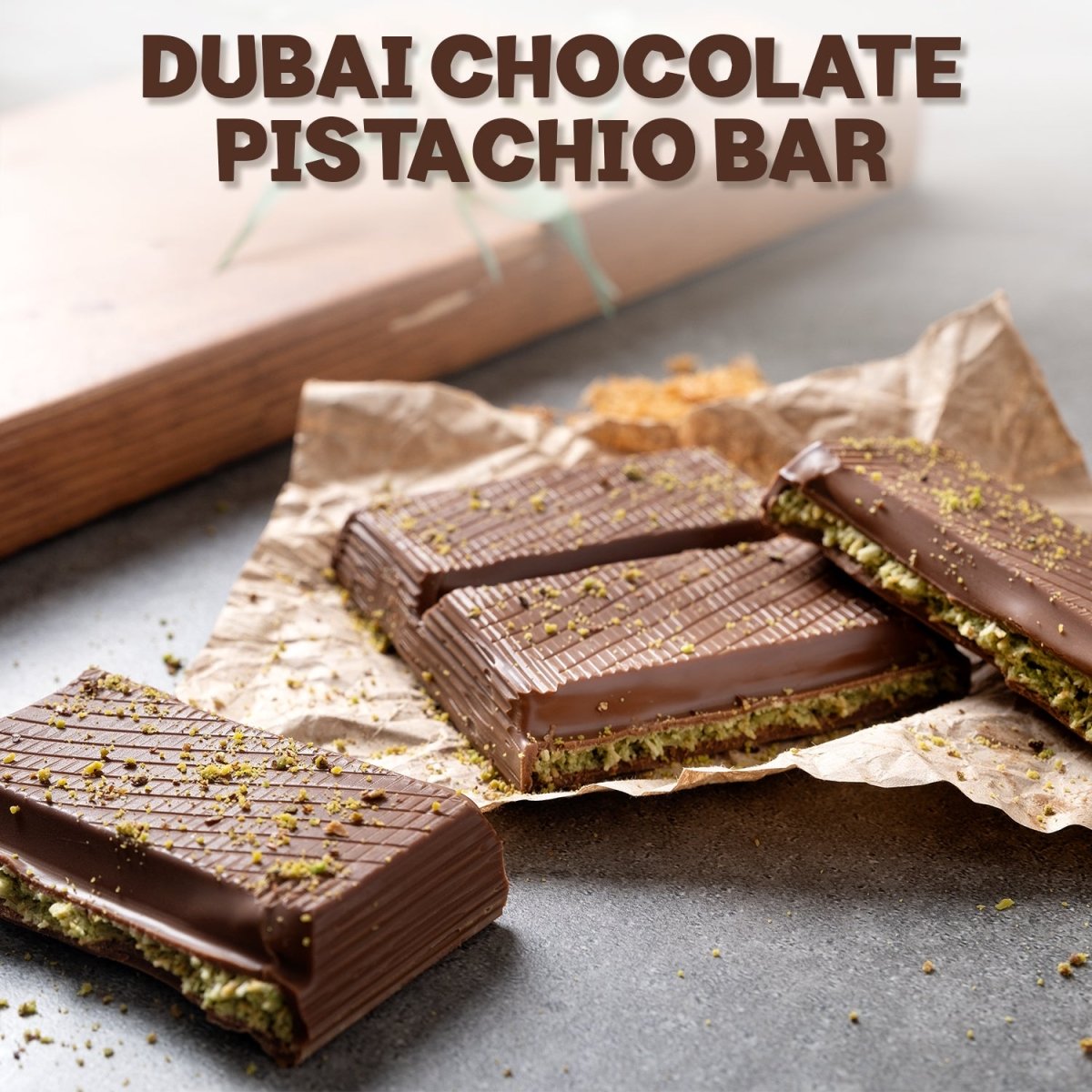 Dubai Kunafa Pistachio Chocolate Bar - 7oz - Exclusive Handmade Luxury Dessert, Perfect for Gifting, Fresh Daily Production - Ceres Gourmet