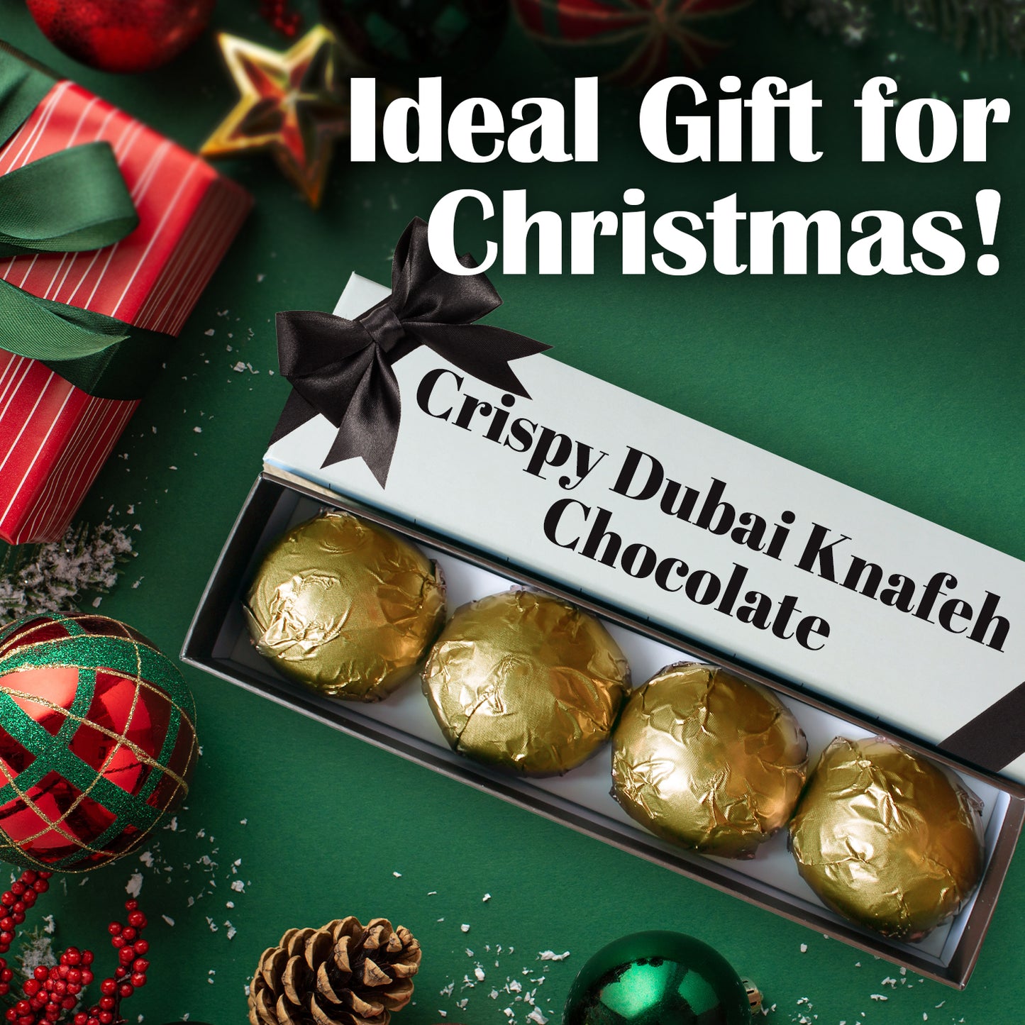 Dubai Pistachio Kunafa Chocolate Bite-Size Balls 5.6 Oz