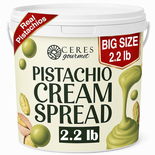 Professional Pistachio Cream for Dubai Chocolate Bars, Brownie and Pancake or Pastry, and Dessert Applications 2.2 lb / 6.6 lb / 11 lb