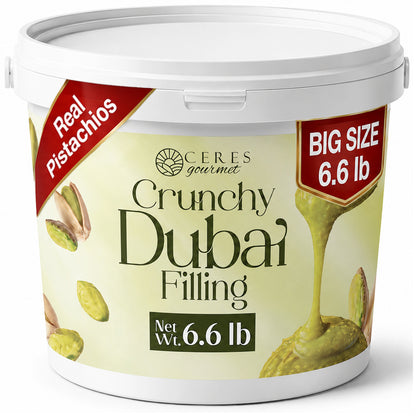 Premium Pistachio & Kataifi Filling – For Dubai Chocolate Creations – 2.2 lb and 6.6 lb