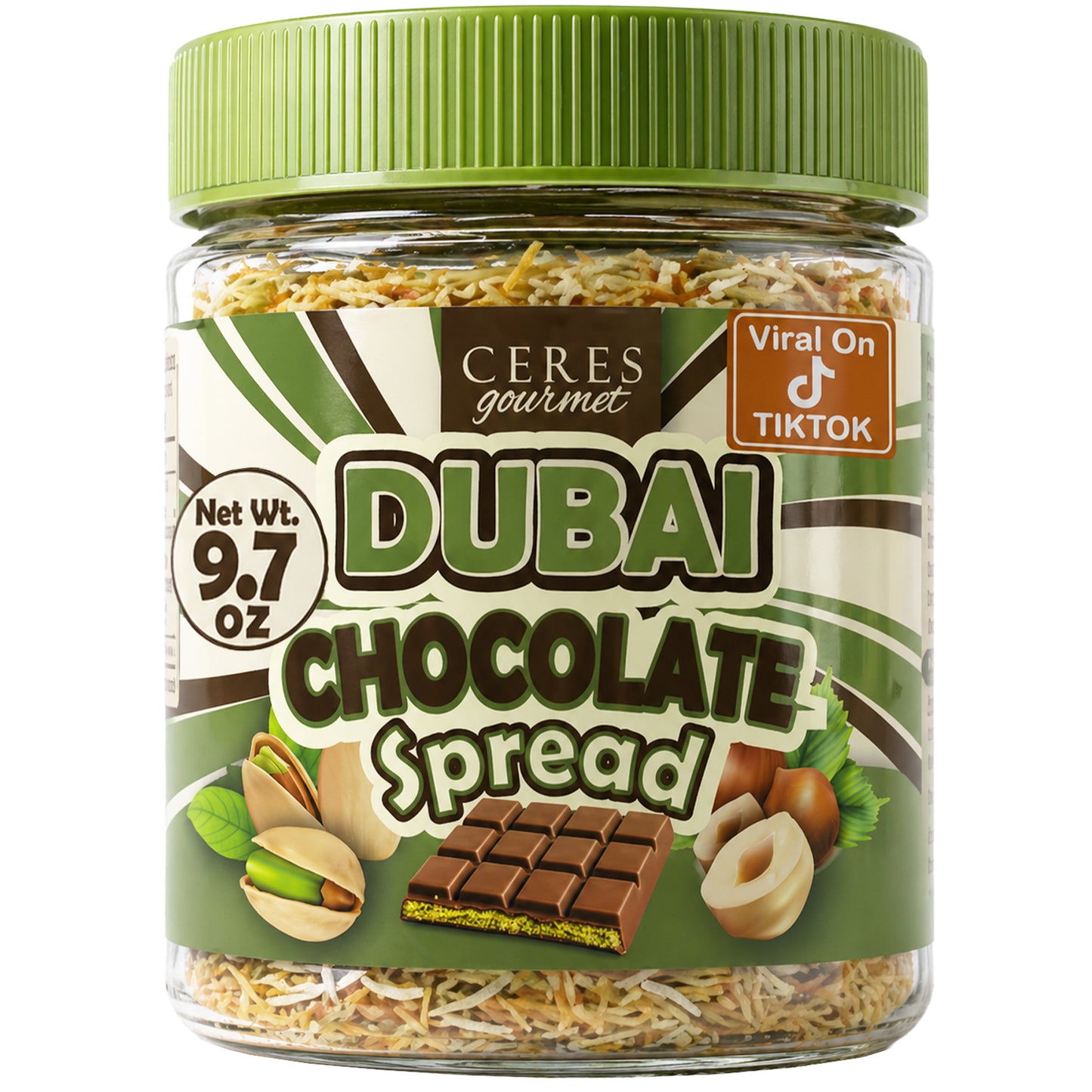 Dubai Spreadable Chocolate and Pistachio with Kataifi - 9.7 oz