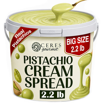 Professional Pistachio Cream for Dubai Chocolate Bars, Brownie and Pancake or Pastry, and Dessert Applications 2.2 lb / 6.6 lb / 11 lb