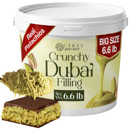 Premium Pistachio & Kataifi Filling – For Dubai Chocolate Creations – 2.2 lb and 6.6 lb