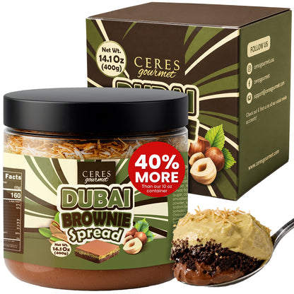 Dubai Chocolate Pistachio Brownie Cake – 14.1 oz