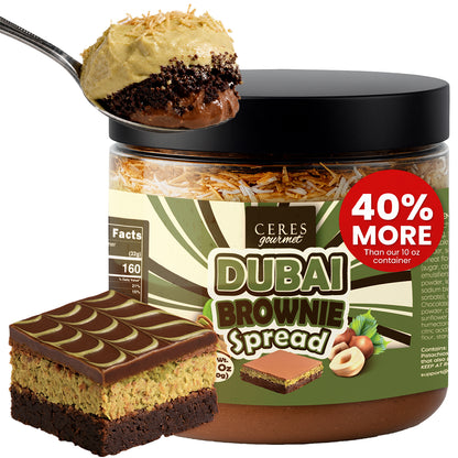 Dubai Chocolate Pistachio Brownie Cake – 14.1 oz