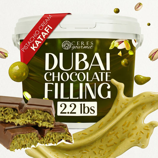 Premium Pistachio & Kataifi Filling – For Dubai Chocolate Creations – 2.2 lb and 6.6 lb