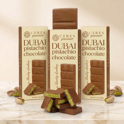 Ceres Gourmet Ultimate Dubai Pistachio Chocolate Collection (3-Pack Bundle)