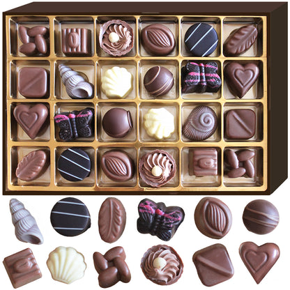 Handmade Artisanal Assorted Chocolate Gift Box, Chocolate Truffles & Candy 24 Pcs