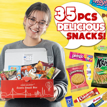 International Snack Box 35 Unique Pcs - Maxi Box