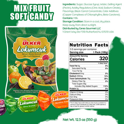 Ceres Gourmet Assorted Fruit Jelly Candy, Individually Wrapped (350g)
