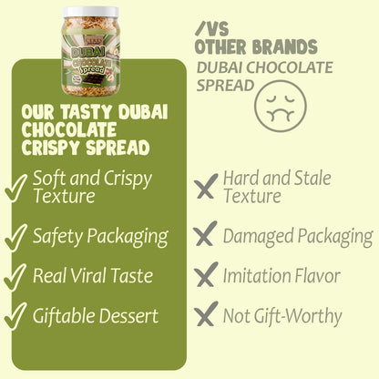 Viral Dubai Chocolate Spread: Pistachio, Hazelnut & Crunchy Kataifi (9.7 oz)