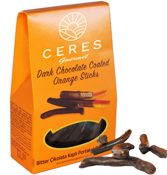 Dark Chocolate Orange Peel Sticks, Candied Orange Peel Slices Coated With Dark Chocolate (Classic-2.29 Oz)