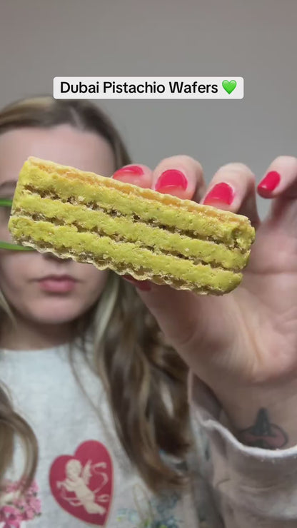 Dubai Chocolate Pistachio Wafer, 6 Pcs in Individually Pack