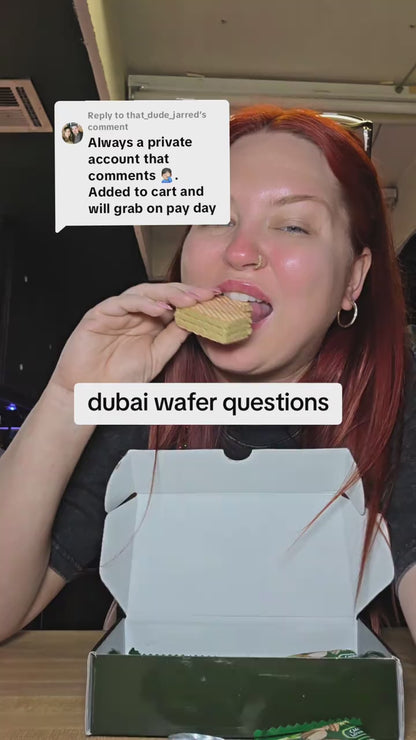 Dubai Chocolate Pistachio Wafer, 6 Pcs in Individually Pack